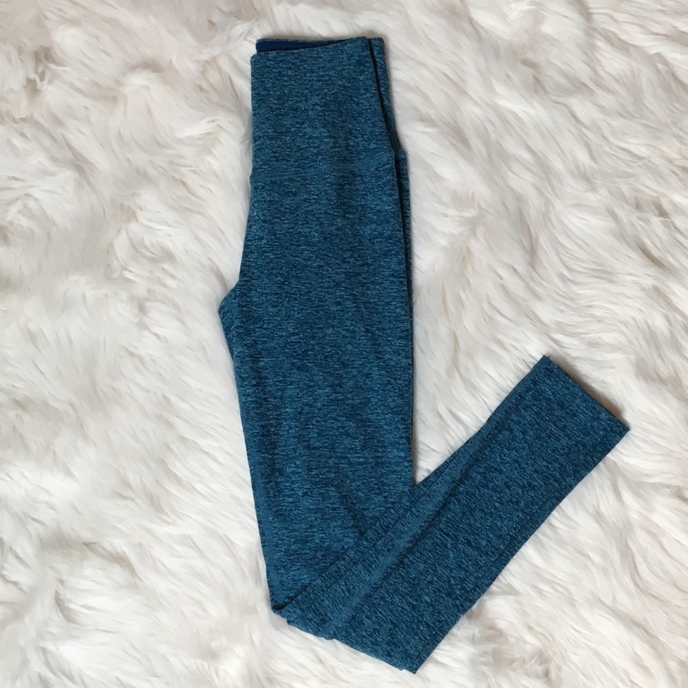 Beyond Yoga Teal Heather High-Rise Leggings